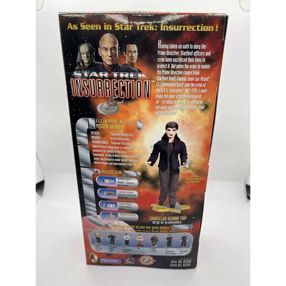 Star Trek Insurrection 9" Troi Action Figure Playmates - Sealed - Picture 6 of 9